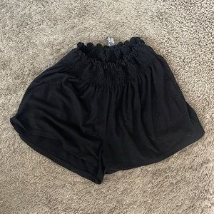 Black summer shorts